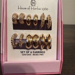 House of Harlow 1960 set of 6 Earrings